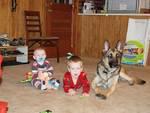 J with his children 
Libby and Jerry Lee puppy