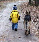 J with his little human best of friends walking together
Libby and Jerry Lee Litter